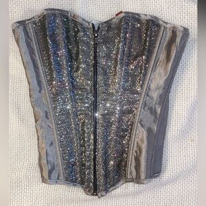 Sparkly Front Zip Corset